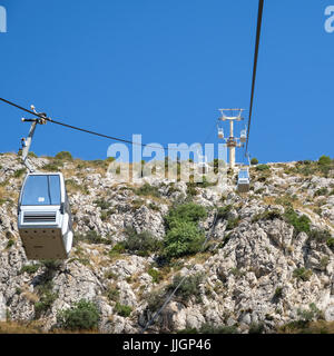 BENALMADENA, Andalousie/ESPAGNE - 7 juillet : téléphérique pour le Mont Calamorro près de Benalmadena Espagne le 7 juillet 2017 Banque D'Images