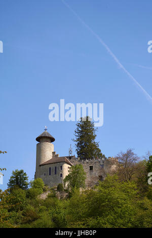 Au-dessus de château médiéval Birseck Arlesheim village près de Bâle, Suisse Banque D'Images