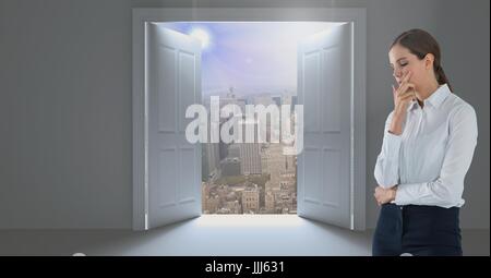 Businesswoman in art Banque D'Images