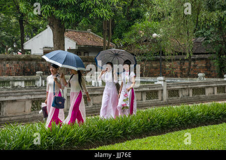 Temple de la littérature Hanoi Vietnam Banque D'Images