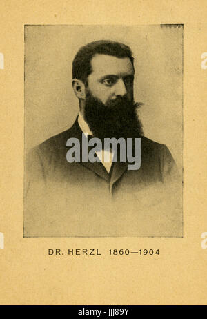 Theodor Herzl (2 mai 1860 - 3 juillet 1904), né Benjamin Ze'ev Herzl, fondateur de l'Organisation Sioniste Mondiale Banque D'Images