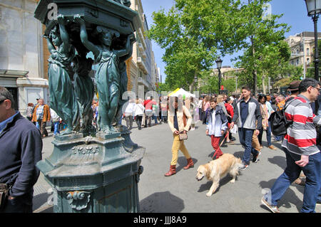 Fontaine Wallace. Passeig de Gracia. Barcelona Banque D'Images
