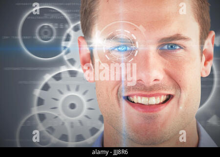 Image 3D composite de close up portrait of smiling handsome man Banque D'Images
