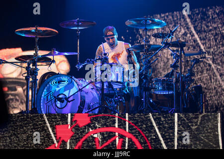 Londres, Royaume-Uni. 19 juillet, 2017. Blink 182 au O2 Arena, LondonEngland. Crédit : Jason Richardson/Alamy Live News Banque D'Images