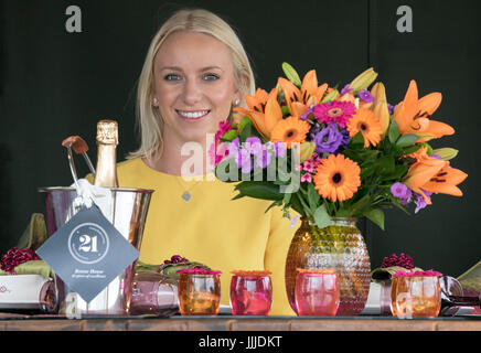 Tatton Park RHS Flower Show, Knutsford, Cheshire. 20 juillet 2017. Deux jours de cette années lors de la masterclass floral Royal Horticultural Society's Flower Show 2017 Tatton Park. Keen jardiniers peuvent s'immerger dans la beauté, le parfum et la couleur du rectangle de Floral & Plant Village. Un nouvel ajout à la jardins spectaculaires à l'écran est le Dôme 'Butterfly' où vous pourrez vous promener dans le paradis tropical rempli de papillons exotiques. Credit : Cernan Elias/Alamy Live News Banque D'Images