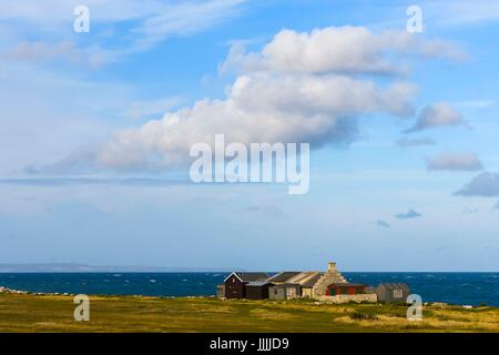 Portland Bill, Dorset, UK. 20 Juin, 2017. Météo britannique. Début de construire des nuages dans le ciel bleu à Portland Bill l'Île de Portland, dans le Dorset en avant de prévoir le mauvais temps. Crédit photo : Graham Hunt/Alamy Live News Banque D'Images