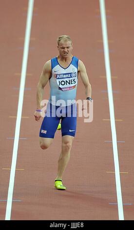 Stratford, au Royaume-Uni. Jul 20, 2017. Rhys Jones (GBR), Mens 100m T37 final. Championnats du monde Para athlétisme. Stade olympique de Londres. Queen Elizabeth Olympic Park. Stratford. Londres. UK. 20/07/2017. Credit : Sport en images/Alamy Live News Banque D'Images