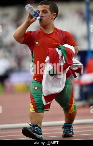 Londres, Royaume-Uni. 20 juillet 2017. Miguel Monteiro, du Portugal, concourt au championnat du monde d'athlétisme de Londres 2017 au stade de Londres jeudi pour la finale de la F40. Photo : Taka G Wu crédit : Taka Wu/Alay Live News Banque D'Images