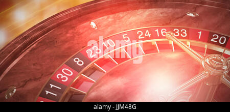 Image composite de high angle close up of 3d roulette en bois Banque D'Images