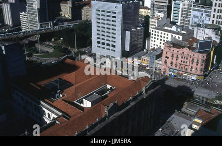 Vallée de l'Anhangabaú ; Santa ifigênia viaduc ; Boston ; Banque ; courrier électronique : São Paulo, Brésil Banque D'Images