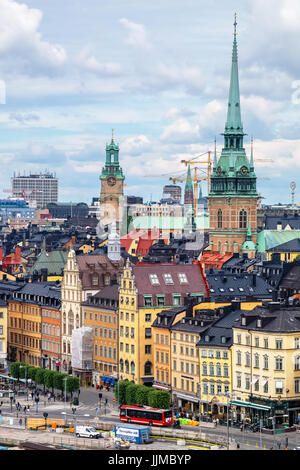 Vue de Gamla Stan. Stockholm, Suède Banque D'Images