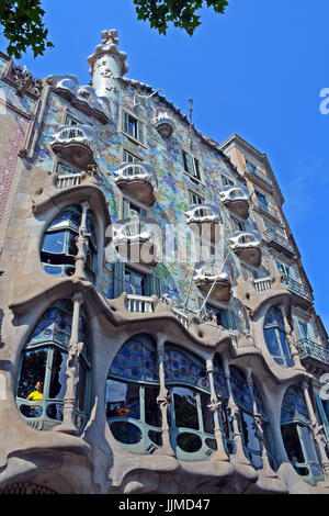 Casa Batillo, Antonio Gaudi, Barcelone, Espagne Banque D'Images