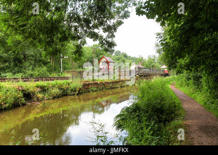 L'Churnet Valley Railway à Consall est une gare ferroviaire à écartement standard préservés à l'est de Stoke-on-Trent dans le Staffordshire Banque D'Images