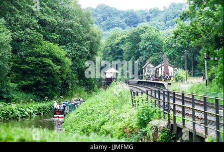 L'Churnet Valley Railway à Consall est une gare ferroviaire à écartement standard préservés à l'est de Stoke-on-Trent dans le Staffordshire Banque D'Images