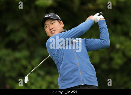 La Corée du Sud en Jeunghun Wang au cours de la première journée de l'Open Championship 2017 à Royal Birkdale Golf Club, Southport. ASSOCIATION DE PRESSE Photo. Photo date : Jeudi 20 Juillet, 2017. Voir histoire PA GOLF Open. Crédit photo doit se lire : Richard Ventes/PA Wire. RESTRICTIONS : un usage éditorial uniquement. Pas d'utilisation commerciale. Utilisez uniquement de l'image fixe. L'Open Championship logo et lien clair avec le site web ouvert (TheOpen.com) à inclure sur le site web de l'édition. Appelez le  +44 (0)1158 447447 pour de plus amples informations. Banque D'Images