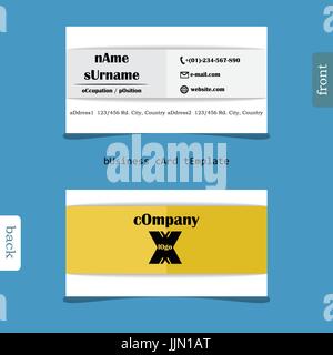 Simple de conception et de création de carte de visite propre. Voir l'avant et l'arrière. Smart Start concept pour l'entreprise. Illustration de Vecteur
