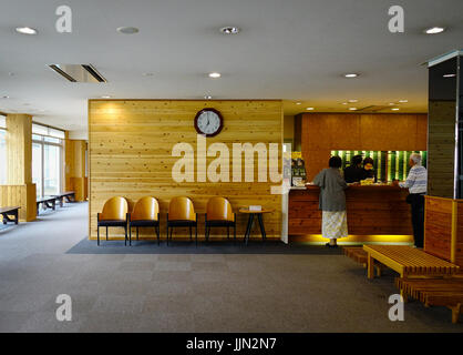 Tohoku, Japon - 17 mai, 2017. À l'intérieur de l'hôtel Hot Spring Tamagawa dans Tohoku, Japon. Tamagawa est situé dans une vallée à environ 12 km à l'ouest de la crête Banque D'Images