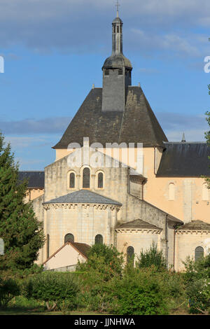 La France, de l'Indre (36), parc naturel régional de la Brenne, Méobecq, l'église abbatiale Bénédictine // France, Indre, Parc Naturel de la Brenne, Meobecq, Banque D'Images