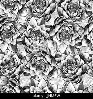 Fond de fleurs de lotus nénuphar Illustration de Vecteur