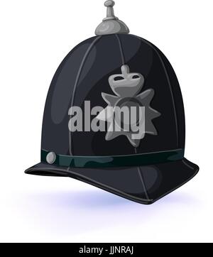 Casque de policier de Londres. Vector illustration. Masquerade ou coiffure costume carnaval Illustration de Vecteur