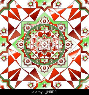 Géométrique simple motif de Noël. Couleurs traditionnelles. Arrière-plan peut être copié sans des coutures.Vector sans fin d'hiver la texture peut être utilisé pour Illustration de Vecteur