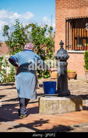 Habitants de la Navarrete, la Rioja, Espagne. Camino de Santiago. Banque D'Images