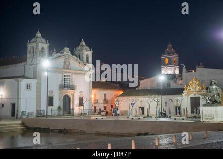 L'église Igreja de santa maria dans la ville de Lagos, à l'Algarve du Portugal en Europe. Banque D'Images