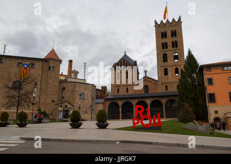 Monastère de Santa Maria de Ripoll, en Catalogne, Espagne Banque D'Images