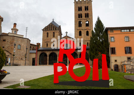 Monastère de Santa Maria de Ripoll, en Catalogne, Espagne Banque D'Images