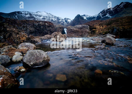 Ecosse - CIRCA AVRIL 2016 : La Fée Des Cascades piscines dans une attraction touristique populaire à Glenbrittle, une île de Skye en Ecosse Banque D'Images