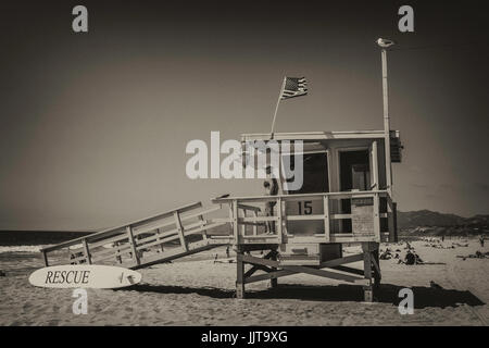 cabine de sauveteur. Santa Monica. Californie. ÉTATS-UNIS Banque D'Images