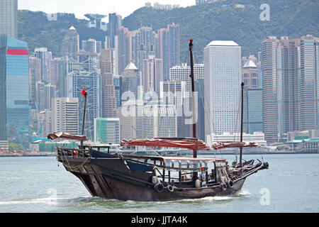 Junk Boat à Hongkong Banque D'Images