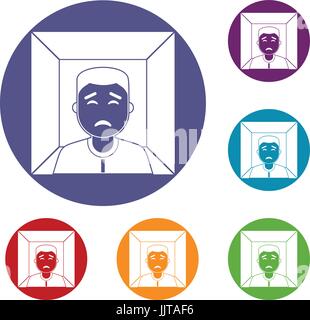 Jeu d’icônes de l’homme Illustration de Vecteur