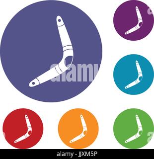 Boomerang icons set Illustration de Vecteur