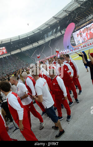 Wroclaw, Pologne. 20 juillet, 2017. WROCLAW, Pologne - 20 juillet : Les Jeux mondiaux, la cérémonie d'ouverture, de la représentation de la Pologne le 20 juillet 2017 à Wroclaw. Credit : Bartlomiej Magierowski/Alamy Live News Banque D'Images