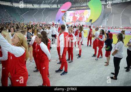 Wroclaw, Pologne. 20 juillet, 2017. WROCLAW, Pologne - 20 juillet : Les Jeux mondiaux, la cérémonie d'ouverture, de la représentation de la Pologne le 20 juillet 2017 à Wroclaw. Credit : Bartlomiej Magierowski/Alamy Live News Banque D'Images