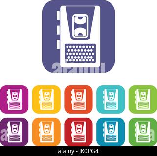 Dictaphone icons set Illustration de Vecteur