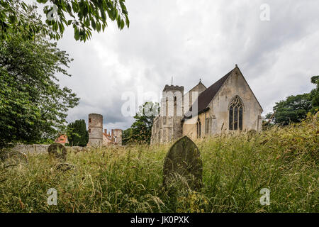 St Johns Church in Stiffkey, Norfolk. Associés à la révérend Harold Francis Davidson qui avait une histoire haute en couleur et est enterré dans le parc Banque D'Images