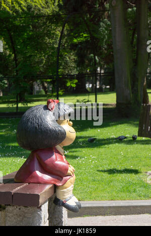 Statue Mafalda à Campo de San Francisco, Oviedo, Asturias. Banque D'Images
