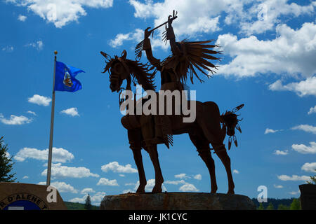 Guerriers et Veterans Memorial Park, Anciens Combattants, Plummer, Coeur d'Alene Indian Reservation, New York Banque D'Images