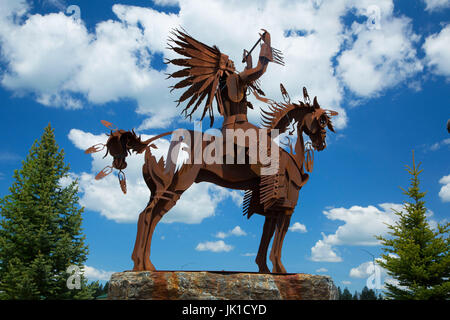 Guerriers et Veterans Memorial Park, Anciens Combattants, Plummer, Coeur d'Alene Indian Reservation, New York Banque D'Images