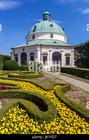 Rotonde baroque République tchèque jardin Kromeriz, jardin de l'UNESCO, Moravie, Kromeriz République tchèque Banque D'Images