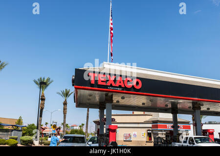 Las Vegas - Circa Juillet 2017 : station Texaco. Texaco est une division de Chevron Oil JE Banque D'Images