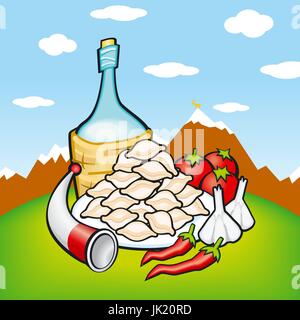 Chinese Dragon Boat Festival Historique avec Sticky Rice Dumpling art Illustration de Vecteur