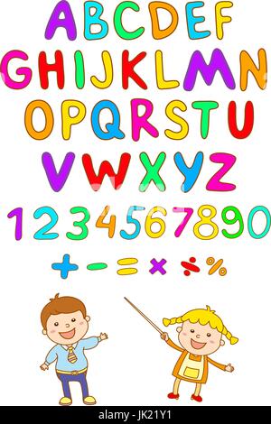 Pour les enfants ABC alphabet art vecteur illustration enfants kids fun Illustration de Vecteur