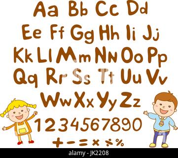 Pour les enfants ABC alphabet art vecteur illustration enfants kids fun Illustration de Vecteur