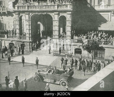 Général Allenby arrive aux célébrations au GHQ, Savoy Hotel, Cairo, Egypt Banque D'Images