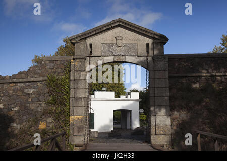 L'Uruguay, Colonia de Sacramento, Porton de Campo, ancienne porte de la ville, le matin Banque D'Images