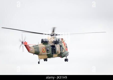 La Garde côtière belge Sikorsky SH-3 Sea King à Fairford International Air Tattoo 2017 Banque D'Images