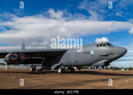 B-52 Stratofortress de l'USAF vu au 2017 Royal International Air Tattoo à Fairford Royal Air Force dans le Gloucestershire - la plus grande militar Banque D'Images